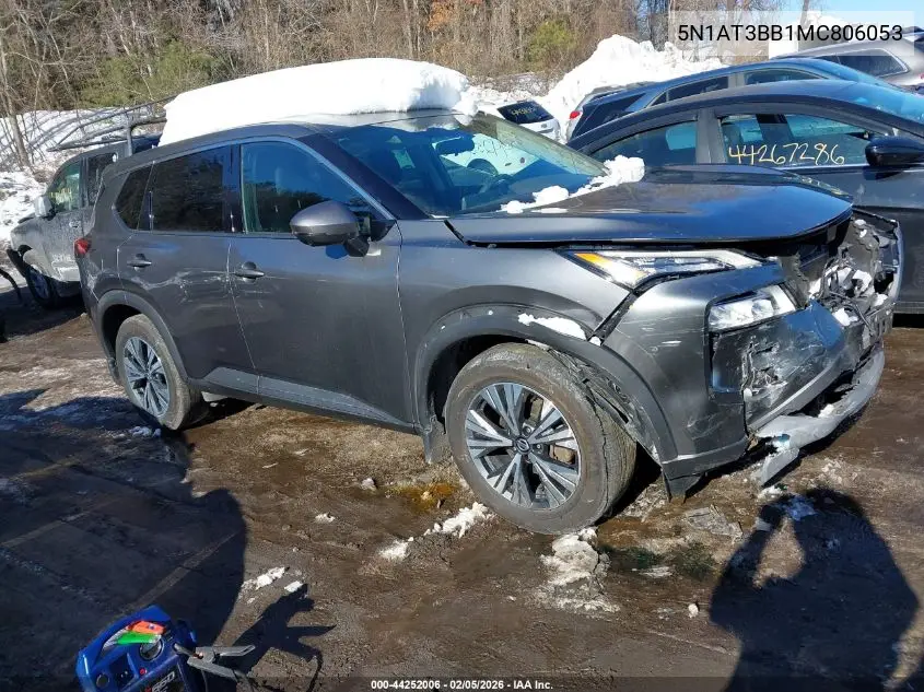 5N1AT3BB1MC806053 2021 Nissan Rogue Sv Intelligent Awd