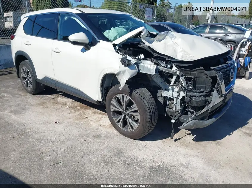 JN8AT3BA8MW004971 2021 Nissan Rogue Sv Fwd