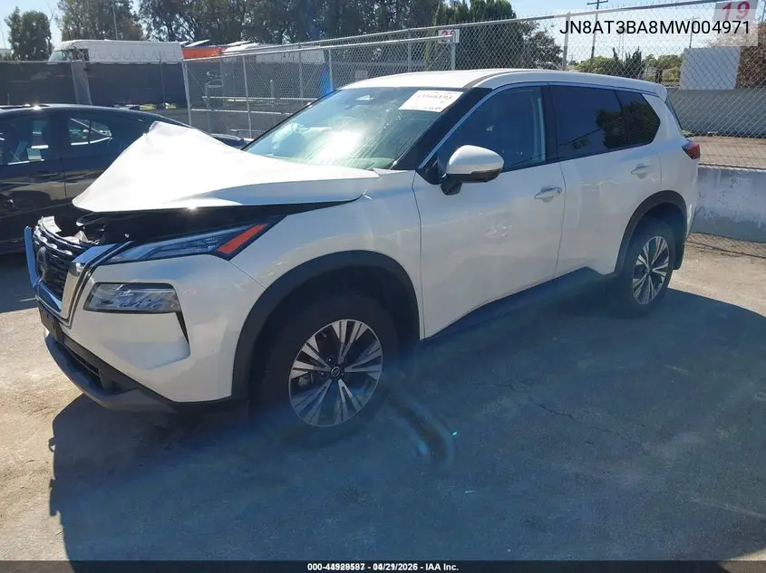JN8AT3BA8MW004971 2021 Nissan Rogue Sv Fwd