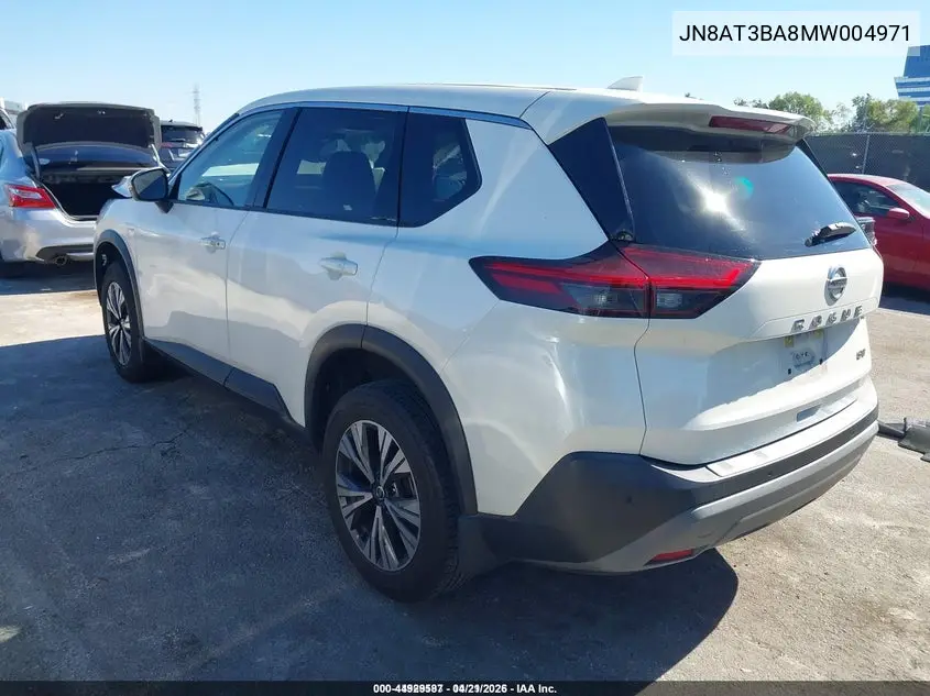 JN8AT3BA8MW004971 2021 Nissan Rogue Sv Fwd