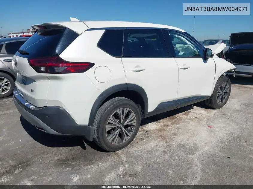 JN8AT3BA8MW004971 2021 Nissan Rogue Sv Fwd