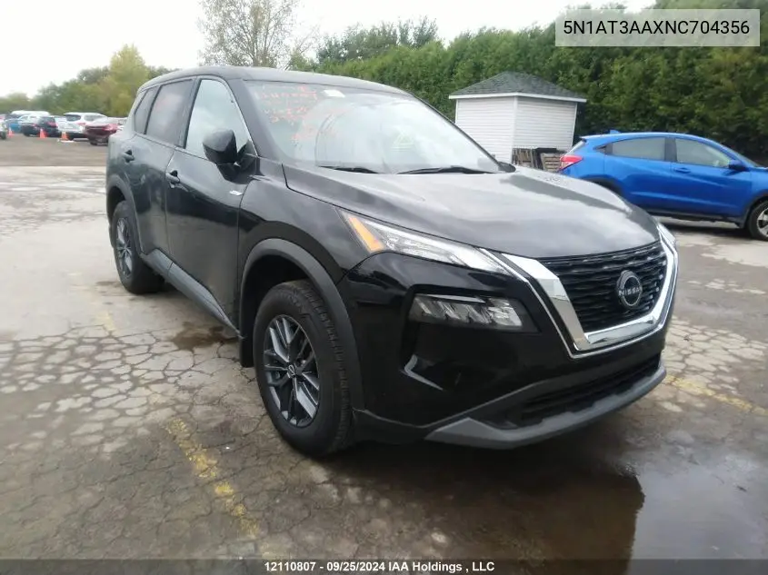 5N1AT3AAXNC704356 2022 Nissan Rogue