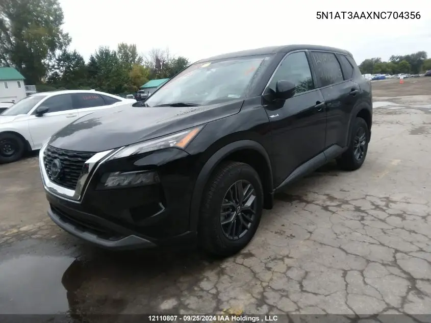 5N1AT3AAXNC704356 2022 Nissan Rogue