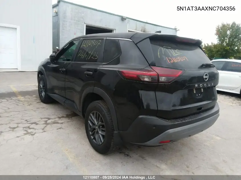 5N1AT3AAXNC704356 2022 Nissan Rogue