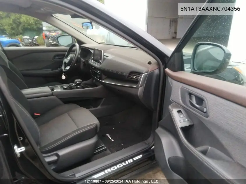 5N1AT3AAXNC704356 2022 Nissan Rogue