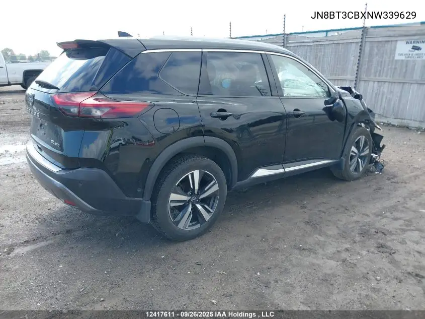 JN8BT3CBXNW339629 2022 Nissan Rogue Sl