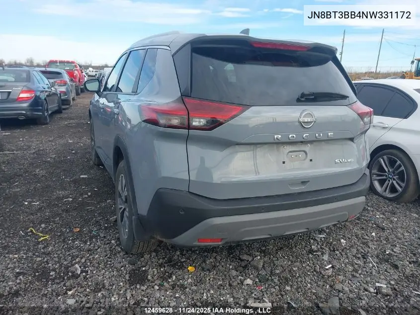 JN8BT3BB4NW331172 2022 Nissan Rogue