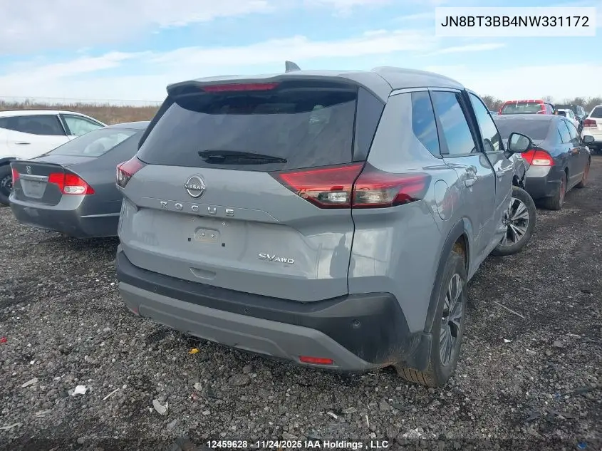 JN8BT3BB4NW331172 2022 Nissan Rogue