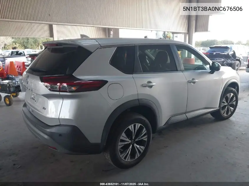 5N1BT3BA0NC676506 2022 Nissan Rogue Sv Fwd