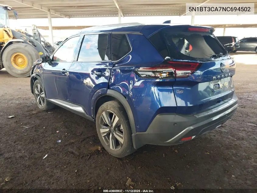 5N1BT3CA7NC694502 2022 Nissan Rogue Sl