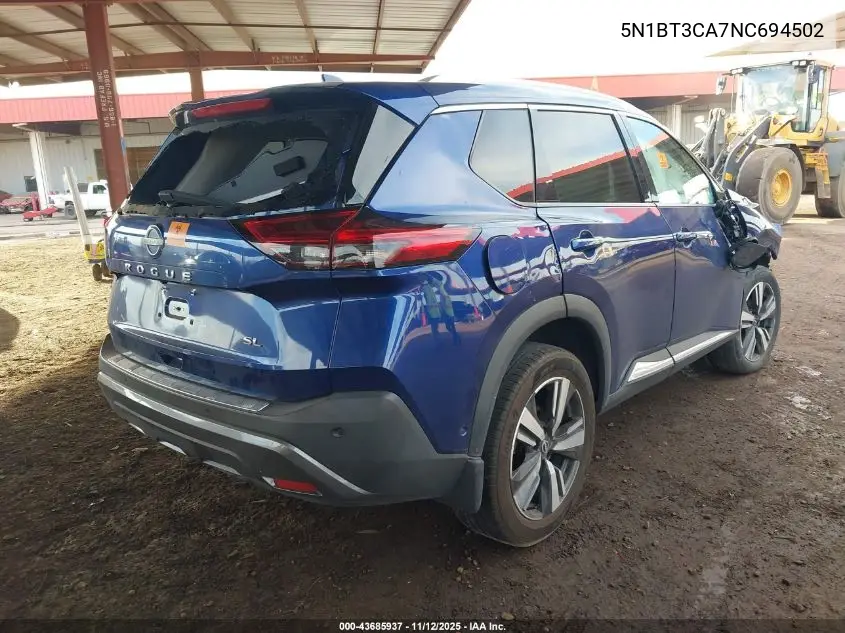 5N1BT3CA7NC694502 2022 Nissan Rogue Sl