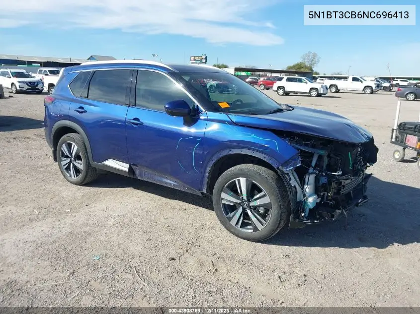 5N1BT3CB6NC696413 2022 Nissan Rogue Sl Intelligent Awd