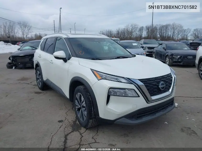 5N1BT3BBXNC701582 2022 Nissan Rogue Sv Intelligent Awd