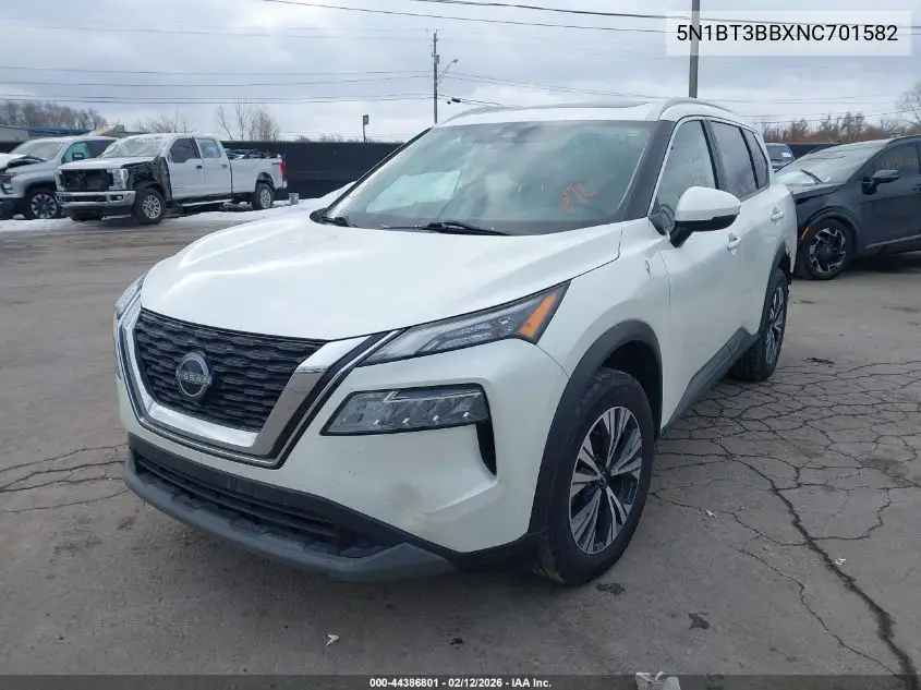 5N1BT3BBXNC701582 2022 Nissan Rogue Sv Intelligent Awd