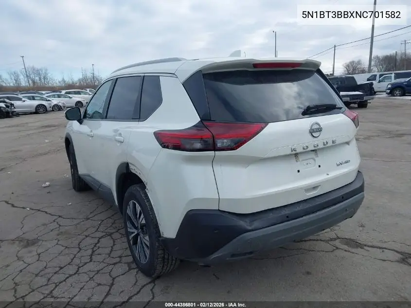 5N1BT3BBXNC701582 2022 Nissan Rogue Sv Intelligent Awd