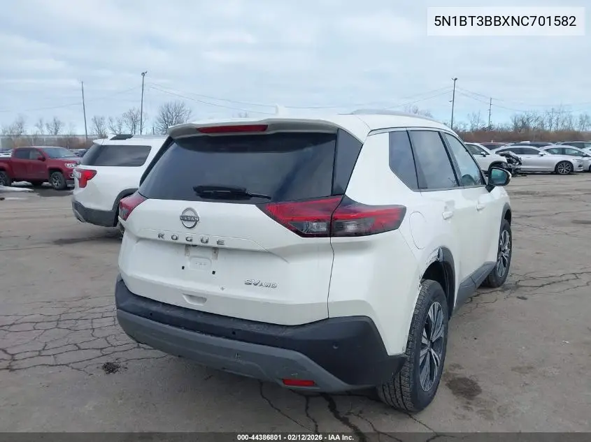 5N1BT3BBXNC701582 2022 Nissan Rogue Sv Intelligent Awd