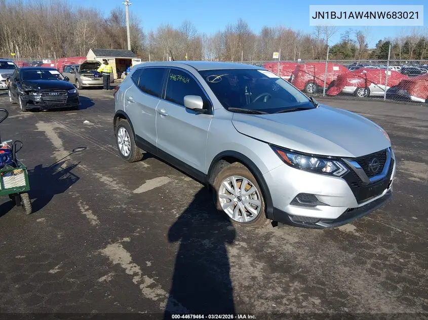 JN1BJ1AW4NW683021 2022 Nissan Rogue Sport S Awd Xtronic Cvt