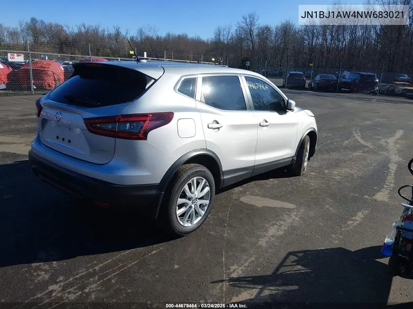 JN1BJ1AW4NW683021 2022 Nissan Rogue Sport S Awd Xtronic Cvt
