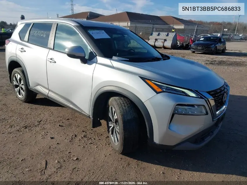 5N1BT3BB5PC686833 2023 Nissan Rogue Sv Intelligent Awd
