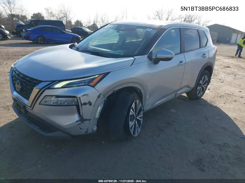 5N1BT3BB5PC686833 2023 Nissan Rogue Sv Intelligent Awd