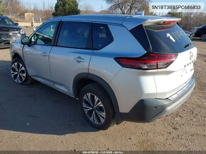 5N1BT3BB5PC686833 2023 Nissan Rogue Sv Intelligent Awd