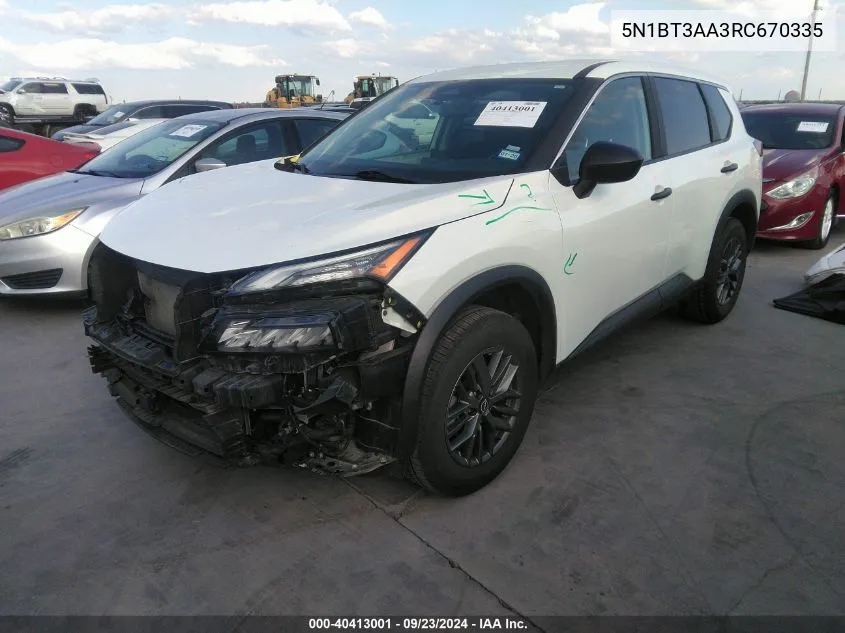 5N1BT3AA3RC670335 2024 Nissan Rogue S Fwd