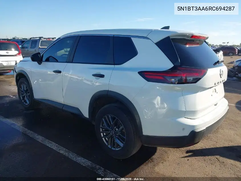 5N1BT3AA6RC694287 2024 Nissan Rogue S Fwd