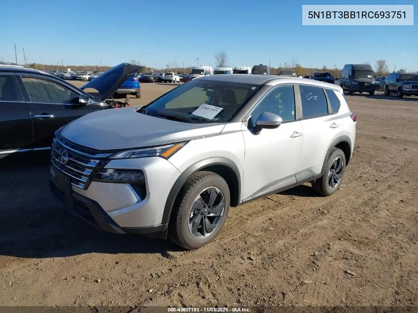 5N1BT3BB1RC693751 2024 Nissan Rogue Sv Intelligent Awd