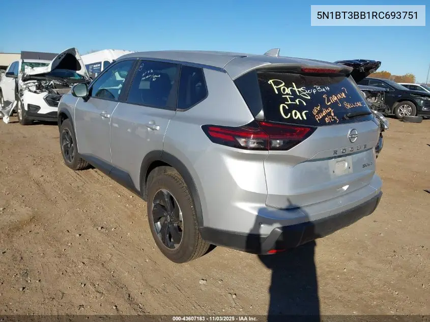 5N1BT3BB1RC693751 2024 Nissan Rogue Sv Intelligent Awd