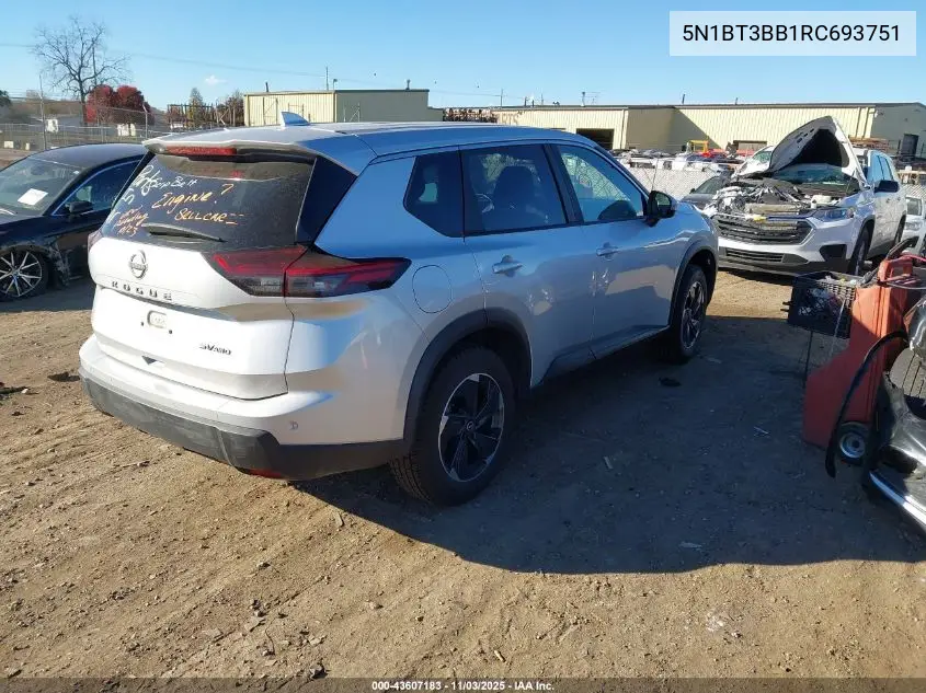 5N1BT3BB1RC693751 2024 Nissan Rogue Sv Intelligent Awd