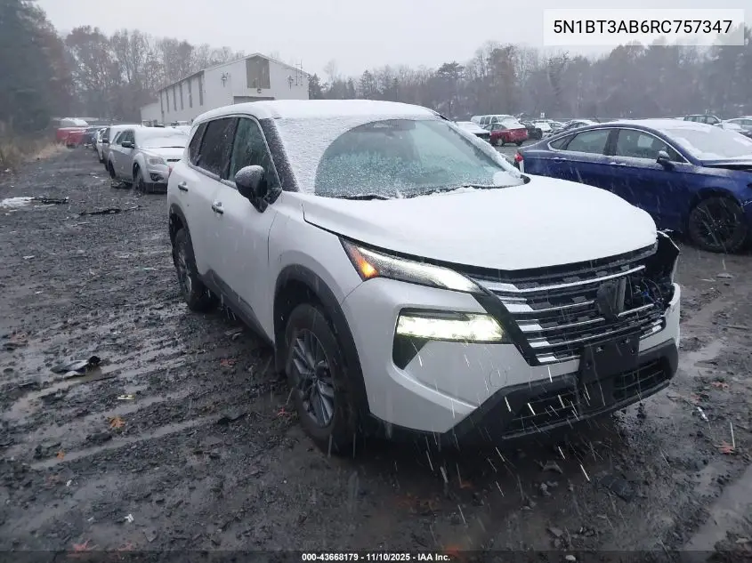 5N1BT3AB6RC757347 2024 Nissan Rogue S Intelligent Awd