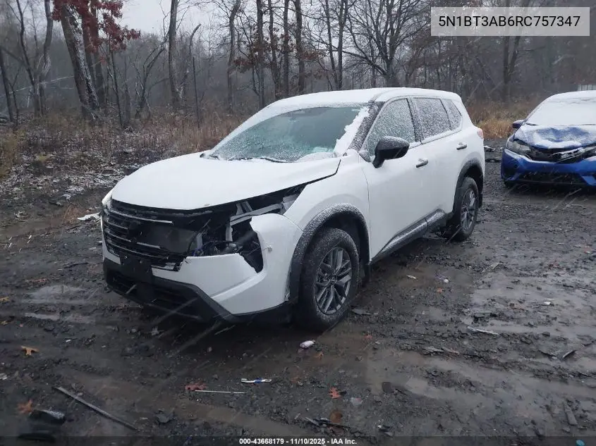 5N1BT3AB6RC757347 2024 Nissan Rogue S Intelligent Awd