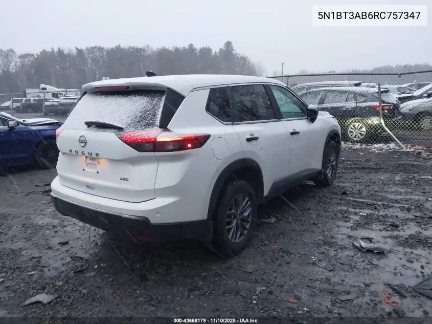 5N1BT3AB6RC757347 2024 Nissan Rogue S Intelligent Awd