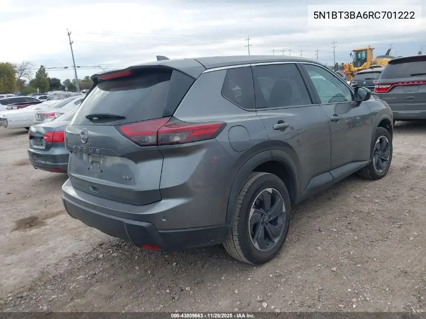 5N1BT3BA6RC701222 2024 Nissan Rogue Sv Fwd