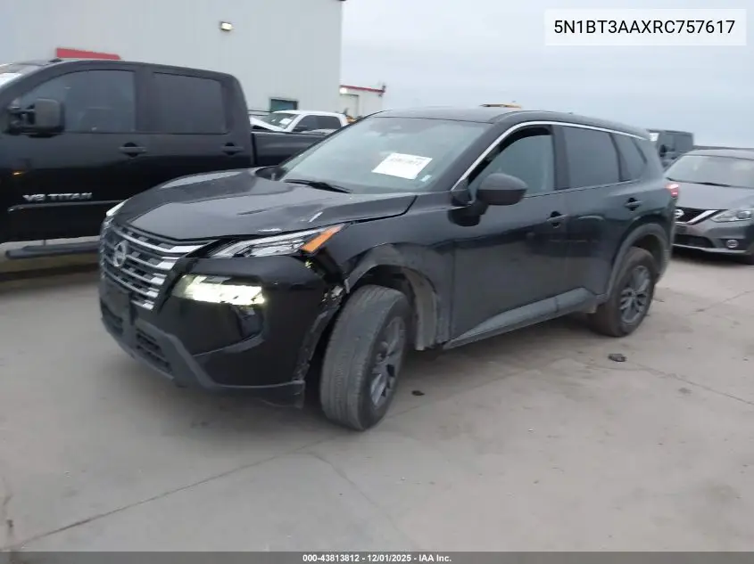5N1BT3AAXRC757617 2024 Nissan Rogue S Fwd