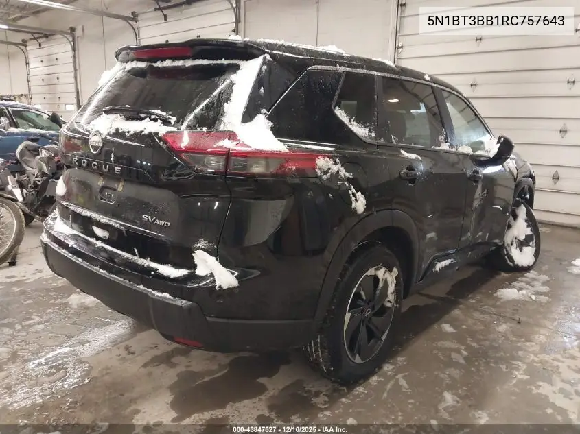 5N1BT3BB1RC757643 2024 Nissan Rogue Sv Intelligent Awd