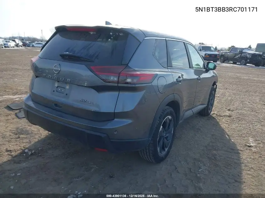 5N1BT3BB3RC701171 2024 Nissan Rogue Sv Intelligent Awd