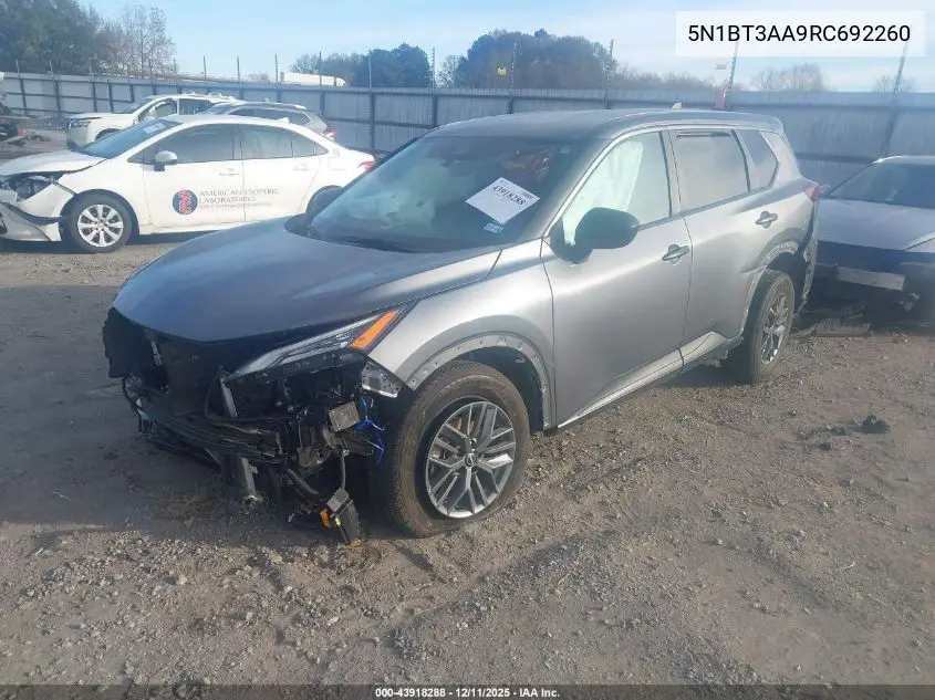 5N1BT3AA9RC692260 2024 Nissan Rogue S Fwd