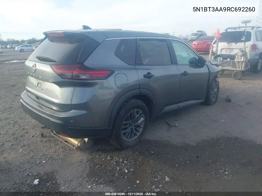5N1BT3AA9RC692260 2024 Nissan Rogue S Fwd