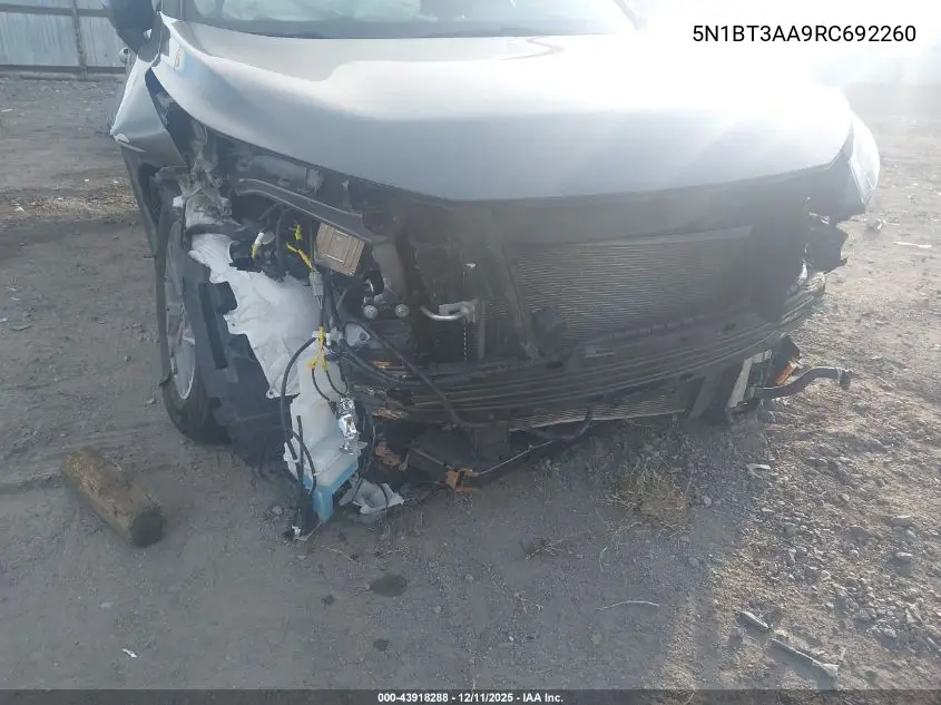 5N1BT3AA9RC692260 2024 Nissan Rogue S Fwd