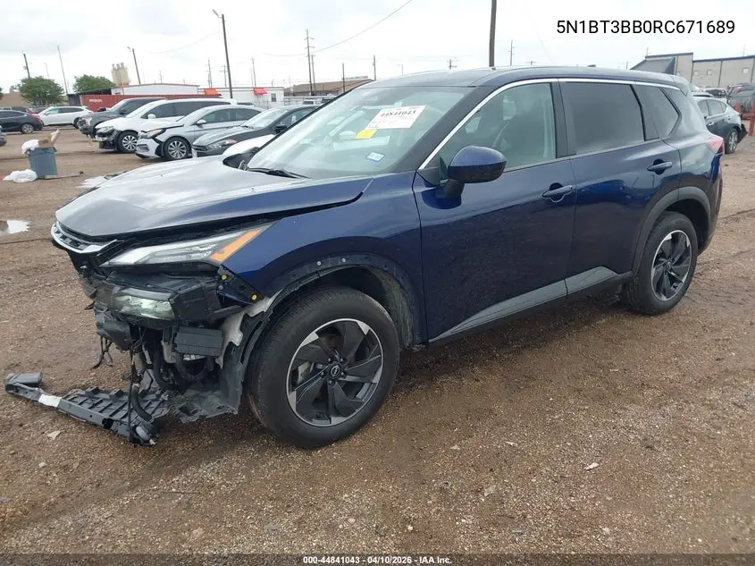 5N1BT3BB0RC671689 2024 Nissan Rogue Sv Intelligent Awd