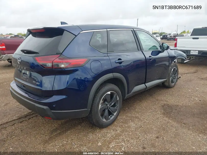 5N1BT3BB0RC671689 2024 Nissan Rogue Sv Intelligent Awd