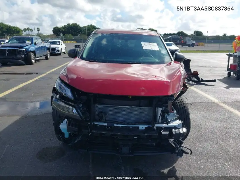 5N1BT3AA5SC837364 2025 Nissan Rogue S Fwd