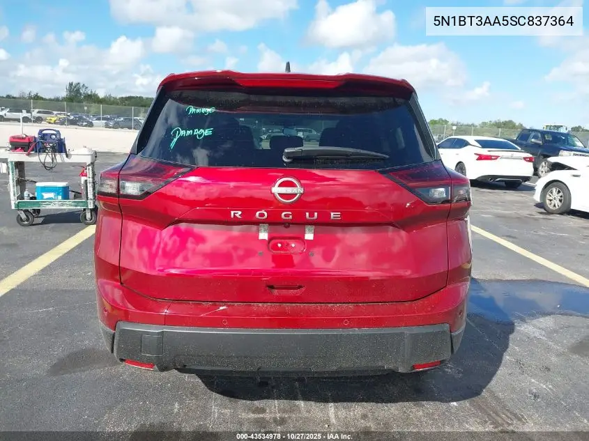 5N1BT3AA5SC837364 2025 Nissan Rogue S Fwd