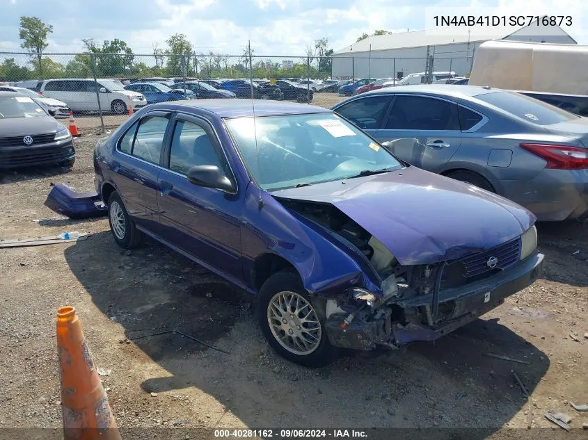 1995 Nissan Sentra Xe/Gxe/Gle VIN: 1N4AB41D1SC716873 Lot: 40281162