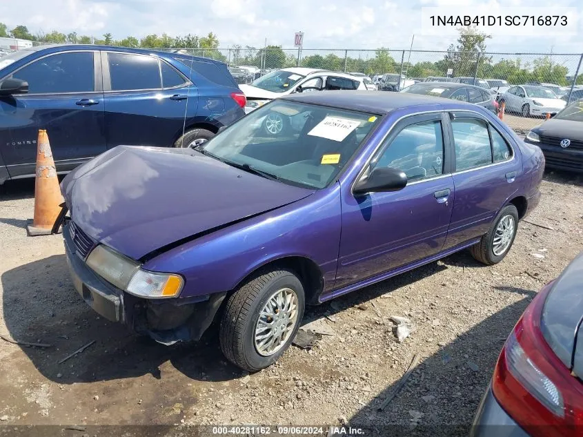 1995 Nissan Sentra Xe/Gxe/Gle VIN: 1N4AB41D1SC716873 Lot: 40281162