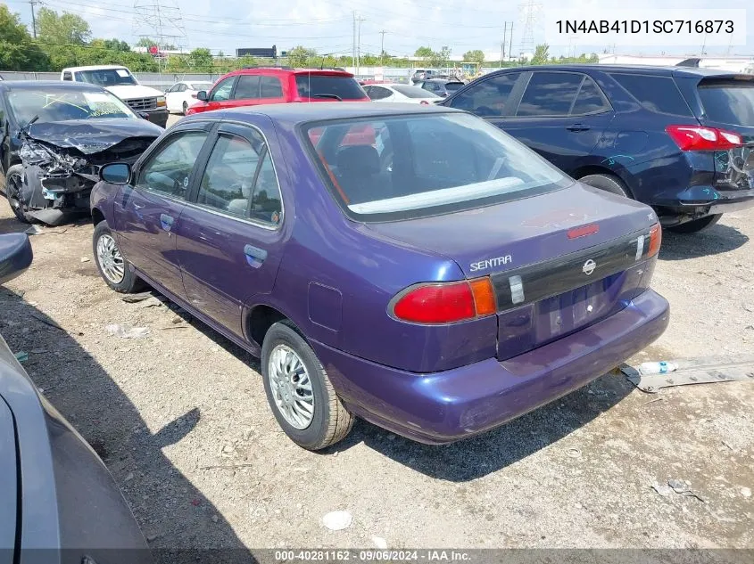 1995 Nissan Sentra Xe/Gxe/Gle VIN: 1N4AB41D1SC716873 Lot: 40281162