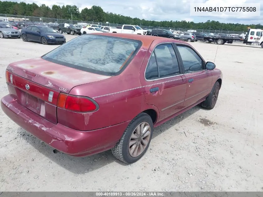 1996 Nissan Sentra E/Xe/Gxe/Gle VIN: 1N4AB41D7TC775508 Lot: 40189913