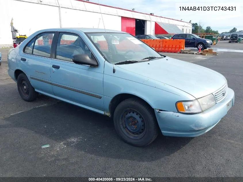 1996 Nissan Sentra E/Xe/Gxe/Gle VIN: 1N4AB41D3TC743431 Lot: 40420005