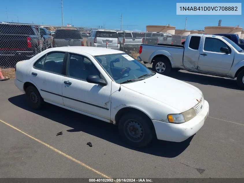 1997 Nissan Sentra Gle/Gxe/Xe VIN: 1N4AB41D0VC708882 Lot: 40102992